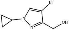 (4-Bromo-1-cyclopropyl-1H-pyrazol-3-yl)methanol Struktur