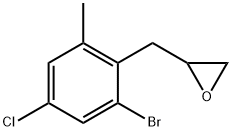 Oxirane, 2-[(2-bromo-4-chloro-6-methylphenyl)methyl]- Struktur