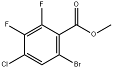 Methyl 6-bromo-4-chloro-2,3-difluorobenzoate Struktur