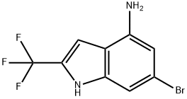 4-Amino-6-bromo-2-(trifluoromethyl)-1H-indole Struktur