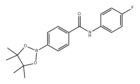 Benzamide, N-(4-fluorophenyl)-4-(4,4,5,5-tetramethyl-1,3,2-dioxaborolan-2-yl)- Struktur