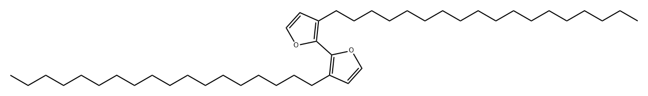 2,2'-Bifuran, 3,3'-dioctadecyl- Struktur