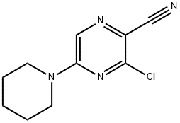 2-Pyrazinecarbonitrile, 3-chloro-5-(1-piperidinyl)- Struktur