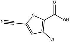 3-Chloro-5-cyano-2-thiophenecarboxylic acid Struktur