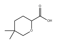 2H-Pyran-2-carboxylic acid, tetrahydro-5,5-dimethyl- Struktur