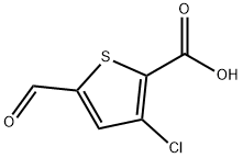 2-Thiophenecarboxylic acid, 3-chloro-5-formyl- Struktur