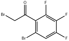 2-Bromo-1-(6-bromo-2,3,4-trifluorophenyl)ethanone Struktur