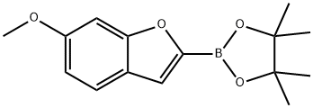 Benzofuran, 6-methoxy-2-(4,4,5,5-tetramethyl-1,3,2-dioxaborolan-2-yl)- Struktur