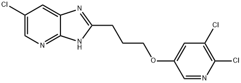 3H-Imidazo[4,5-b]pyridine, 6-chloro-2-[3-[(5,6-dichloro-3-pyridinyl)oxy]propyl]- Struktur