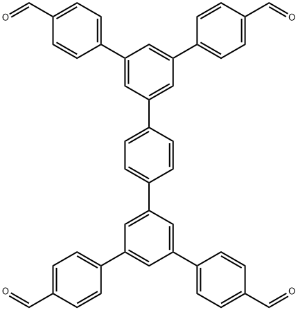 [1,1':3',1'':4'',1''':3''',1''''-Quinquephenyl]-4,4''''-dicarboxaldehyde, 5',5'''-bis(4-formylphenyl)- Struktur