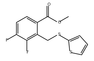 Benzoic acid, 3,4-difluoro-2-[(2-thienylthio)methyl]-, methyl ester Struktur