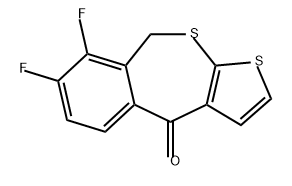 Thieno[2,3-c][2]benzothiepin-4(9H)-one, 7,8-difluoro- Struktur