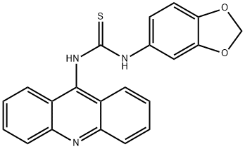 Thiourea, N-9-acridinyl-N'-1,3-benzodioxol-5-yl- Structure