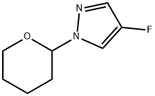 1H-Pyrazole, 4-fluoro-1-(tetrahydro-2H-pyran-2-yl)- Struktur