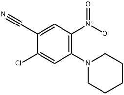 2-chloro-5-nitro-4-(1-piperidyl)benzonitrile Struktur