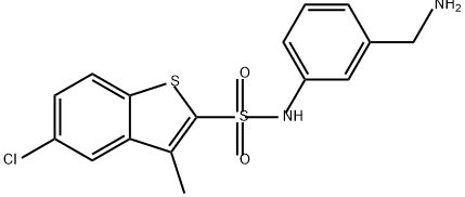 Benzo[b]thiophene-2-sulfonamide, N-[3-(aminomethyl)phenyl]-5-chloro-3-methyl- Struktur