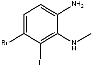 1,2-Benzenediamine, 4-bromo-3-fluoro-N2-methyl- Struktur