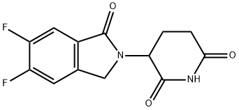 3-(5,6-difluoro-1,3-dihydro-1-oxo-2H-isoindol-2-yl)-2,6-Piperidinedione Struktur