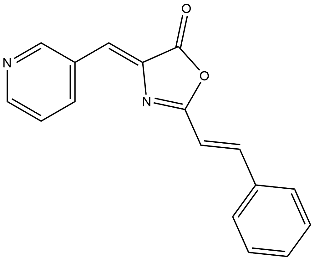 (4Z)-2-[(1E)-2-Phenylethenyl]-4-(3-pyridinylmethylene)-5(4H)-oxazolone Struktur