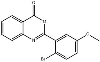 4H-3,1-Benzoxazin-4-one, 2-(2-bromo-5-methoxyphenyl)- Struktur