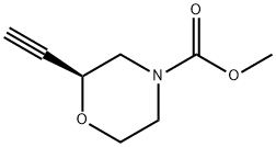 4-Morpholinecarboxylic acid, 2-ethynyl-, methyl ester, (2S)- Struktur