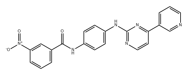 Benzamide, 3-nitro-N-[4-[[4-(3-pyridinyl)-2-pyrimidinyl]amino]phenyl]- Struktur