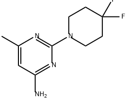 4-Pyrimidinamine, 2-(4,4-difluoro-1-piperidinyl)-6-methyl- Struktur