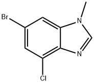 1H-Benzimidazole, 6-bromo-4-chloro-1-methyl- Struktur