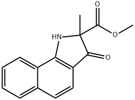 1H-Benz[g]indole-2-carboxylic acid, 2,3-dihydro-2-methyl-3-oxo-, methyl ester Struktur