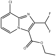 Ethyl 8-chloro-2-(difluoromethyl)imidazo[1,2-a]pyridine-3-carboxylate Struktur