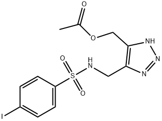 Benzenesulfonamide, N-[[5-[(acetyloxy)methyl]-1H-1,2,3-triazol-4-yl]methyl]-4-iodo- Struktur