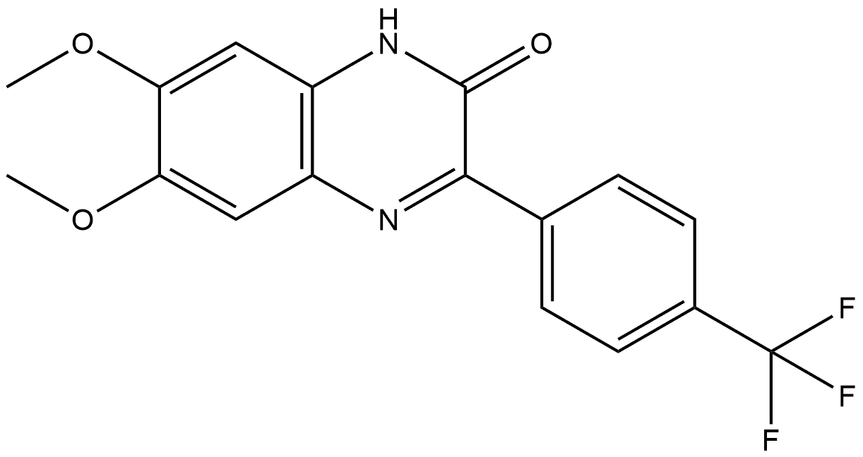 6,7-dimethoxy-3-(4-(trifluoromethyl)phenyl)quinoxalin-2(1H)-one Struktur