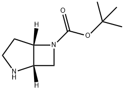 2,6-Diazabicyclo[3.2.0]heptane-6-carboxylic acid, 1,1-dimethylethyl ester, (1S,5S)- Struktur