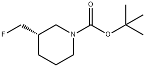 1,1-Dimethylethyl (3S)-3-(fluoromethyl)-1-piperidinecarboxylate Struktur