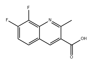 3-Quinolinecarboxylic acid, 7,8-difluoro-2-methyl- Struktur