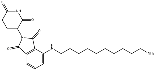 1H-Isoindole-1,3(2H)-dione, 4-[(10-aminodecyl)amino]-2-(2,6-dioxo-3-piperidinyl)- Struktur