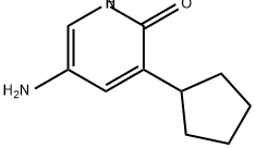 2(1H)-Pyridinone, 5-amino-3-cyclopentyl- Struktur