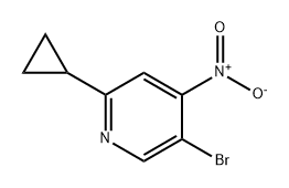 Pyridine, 5-bromo-2-cyclopropyl-4-nitro- Struktur