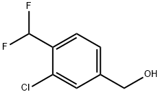 Benzenemethanol, 3-chloro-4-(difluoromethyl)- Struktur