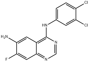 4,6-Quinazolinediamine, N4-(3,4-dichlorophenyl)-7-fluoro- Struktur