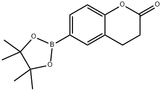 6-(4,4,5,5-Tetramethyl-1,3,2-dioxaborolan-2-yl)chroman-2-one Struktur