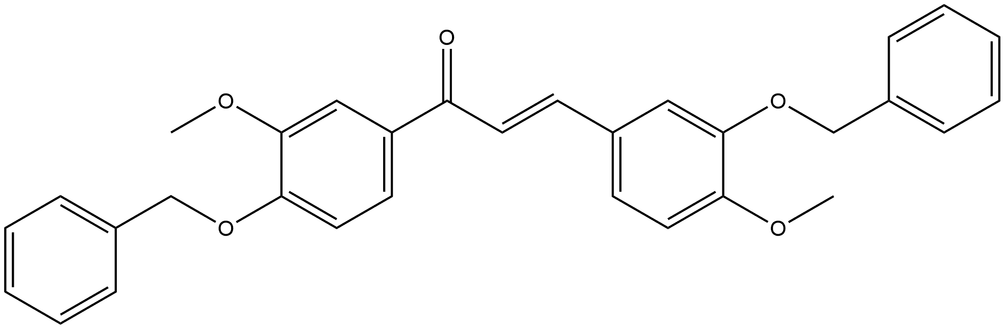 (2E)-1-[3-Methoxy-4-(phenylmethoxy)phenyl]-3-[4-methoxy-3-(phenylmethoxy)phen... Struktur