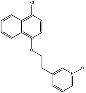 Pyridine, 3-[2-[(4-chloro-1-naphthalenyl)oxy]ethyl]-, 1-oxide Struktur