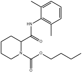 1-Piperidinecarboxylic acid, 2-[[(2,6-dimethylphenyl)amino]carbonyl]-, butyl ester Struktur