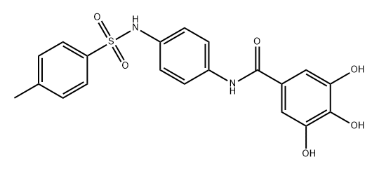 Benzamide, 3,4,5-trihydroxy-N-[4-[[(4-methylphenyl)sulfonyl]amino]phenyl]- Struktur