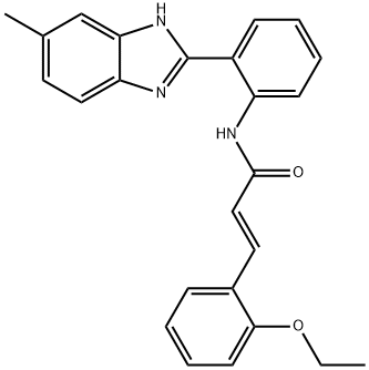 2-Propenamide, 3-(2-ethoxyphenyl)-N-[2-(6-methyl-1H-benzimidazol-2-yl)phenyl]-, (2E)-|化合物 TUBULIN POLYMERIZATION-IN-26