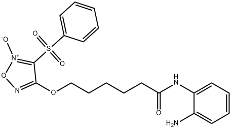 Hexanamide, N-(2-aminophenyl)-6-[[5-oxido-4-(phenylsulfonyl)-1,2,5-oxadiazol-3-yl]oxy]- Struktur