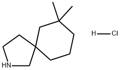 2-Azaspiro[4.5]decane, 7,7-dimethyl-, hydrochloride (1:1) Struktur