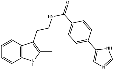 Benzamide, 4-(1H-imidazol-5-yl)-N-[2-(2-methyl-1H-indol-3-yl)ethyl]- Struktur