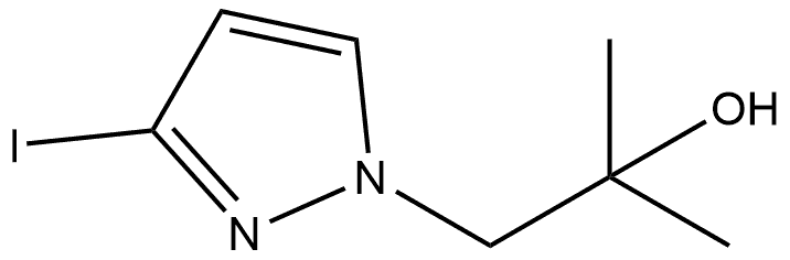 1-(3-iodopyrazol-1-yl)-2-methyl-propan-2-ol Struktur